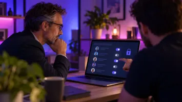 Dirigeant de PME et consultant revoyant la liste des utilisateurs autorisés à connecter Claude à Microsoft 365