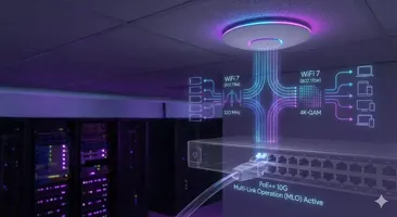 Borne WiFi 7 Entreprise avec schéma technique