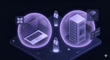 Schéma d'architecture de sécurisation des postes et serveurs avec patching automatisé, hardening CIS et défense en profondeur