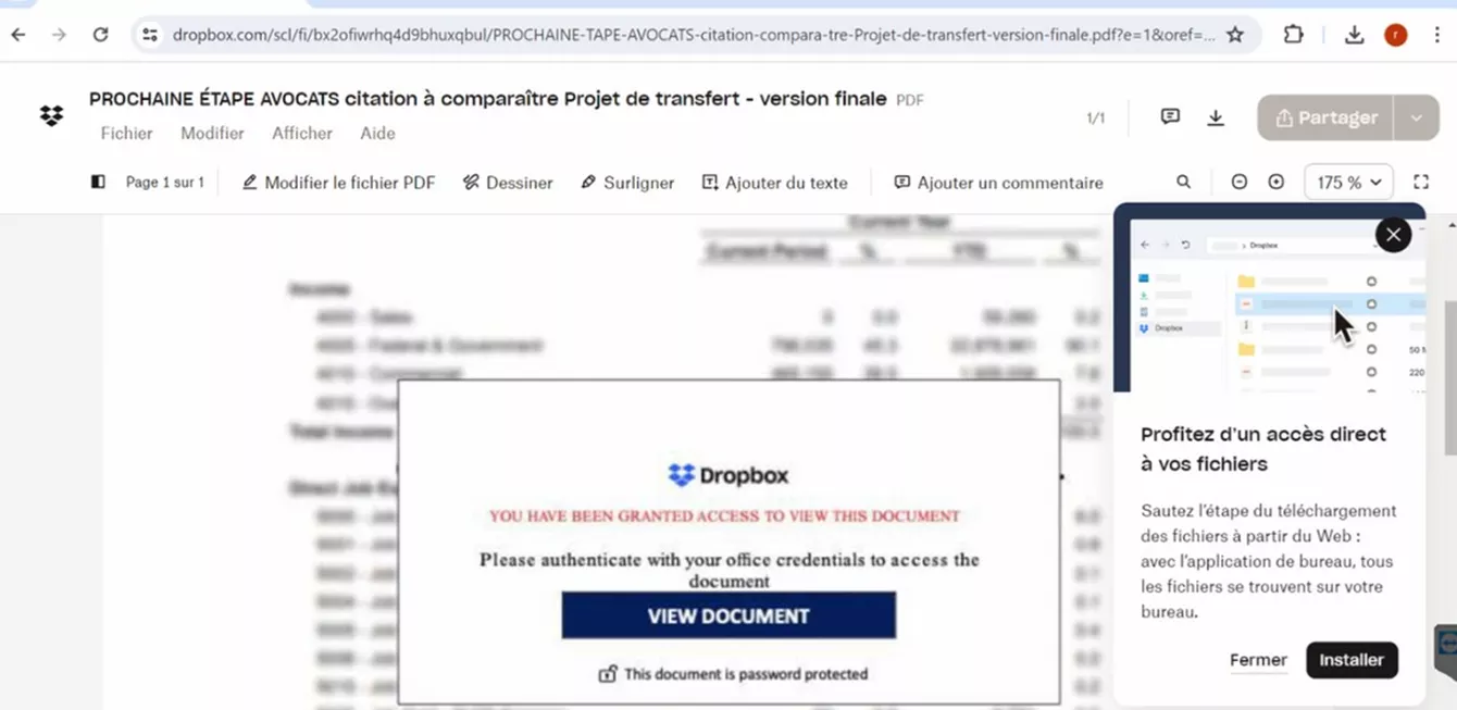 phishing dropbox
