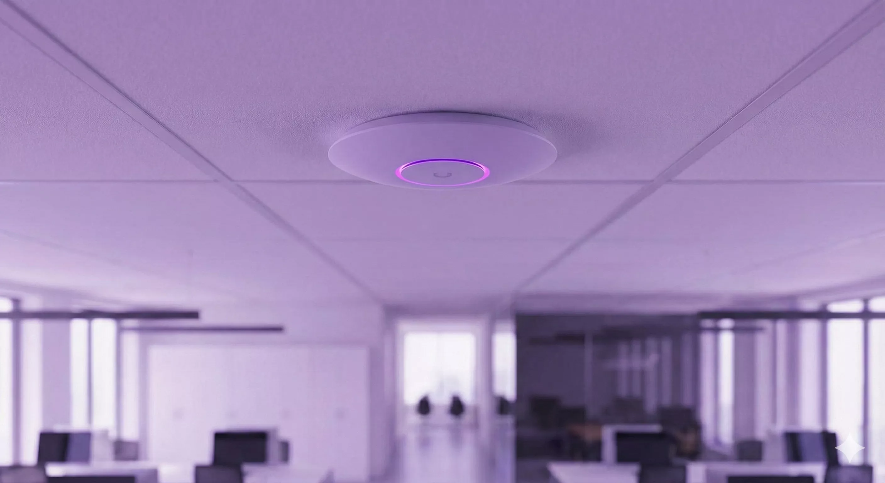 Borne WiFi 7 Entreprise au plafond